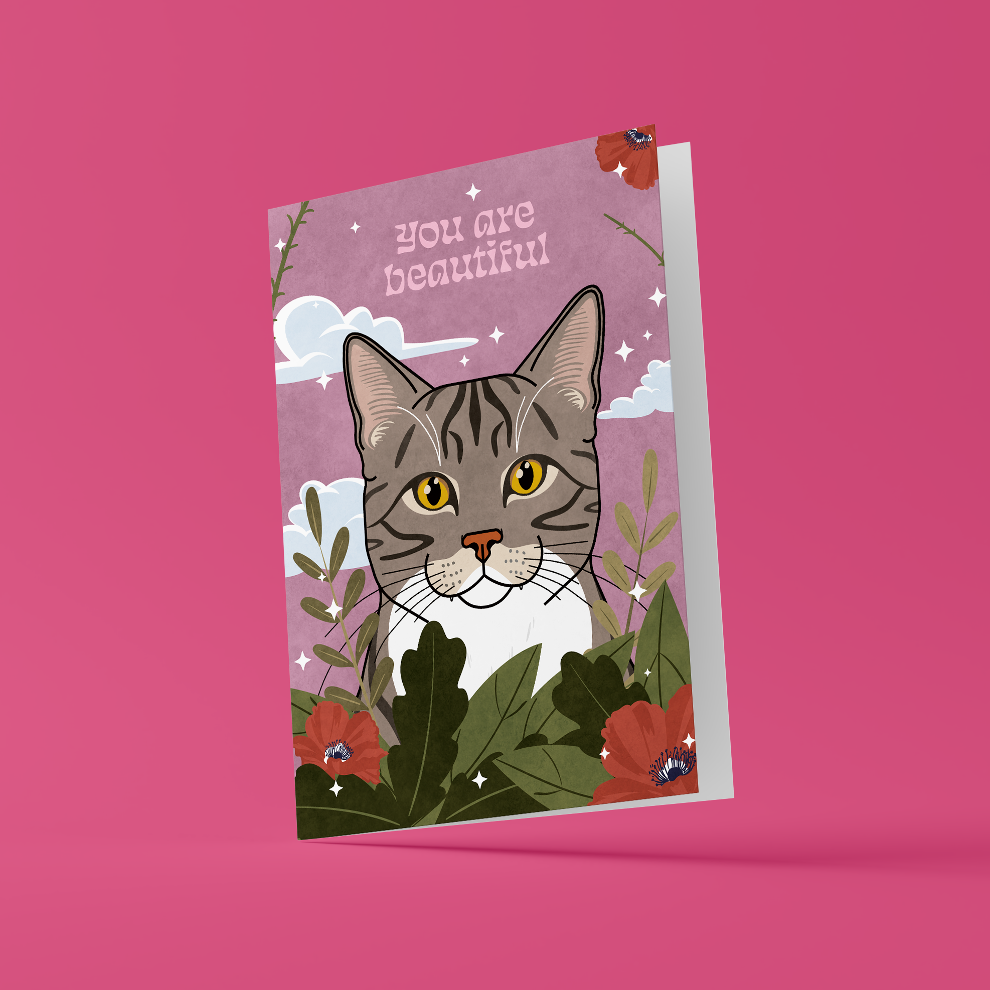 Kat & Kat & kaart 'You are beautiful'