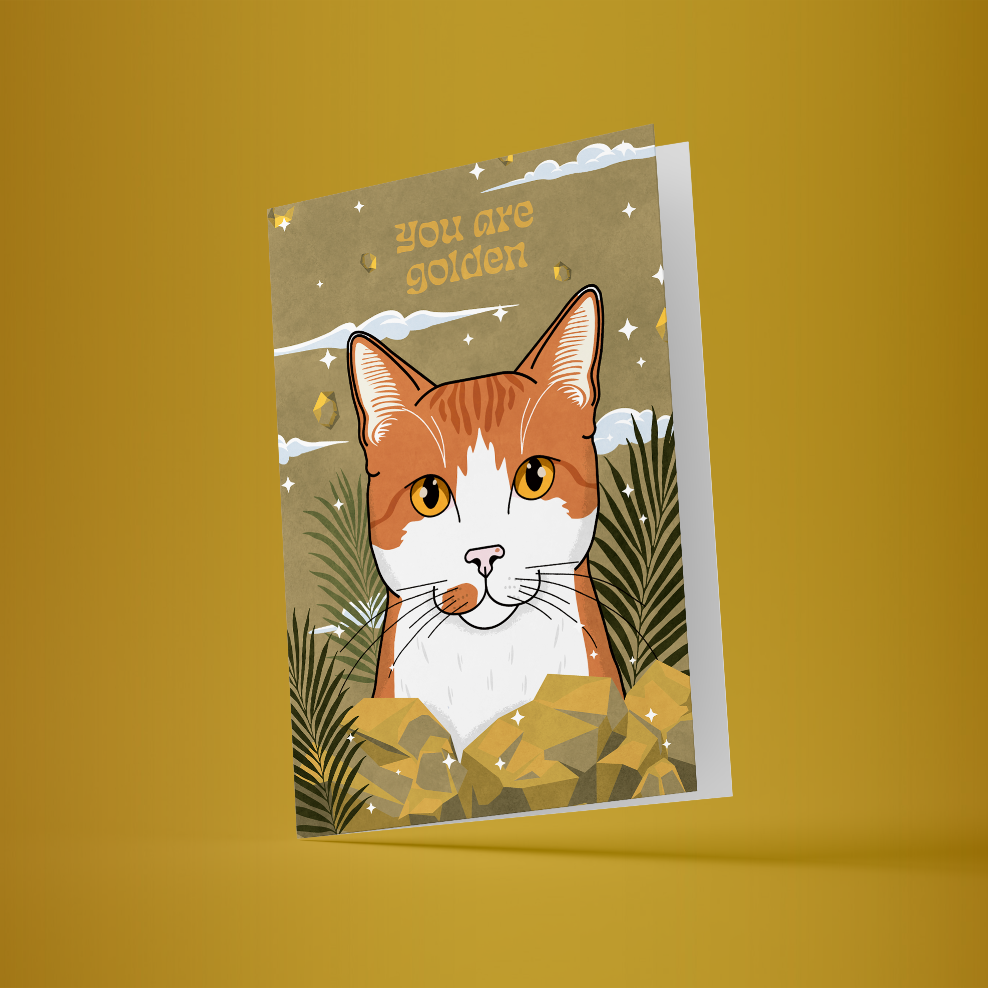 Kat & Kat & kaart 'You are golden'