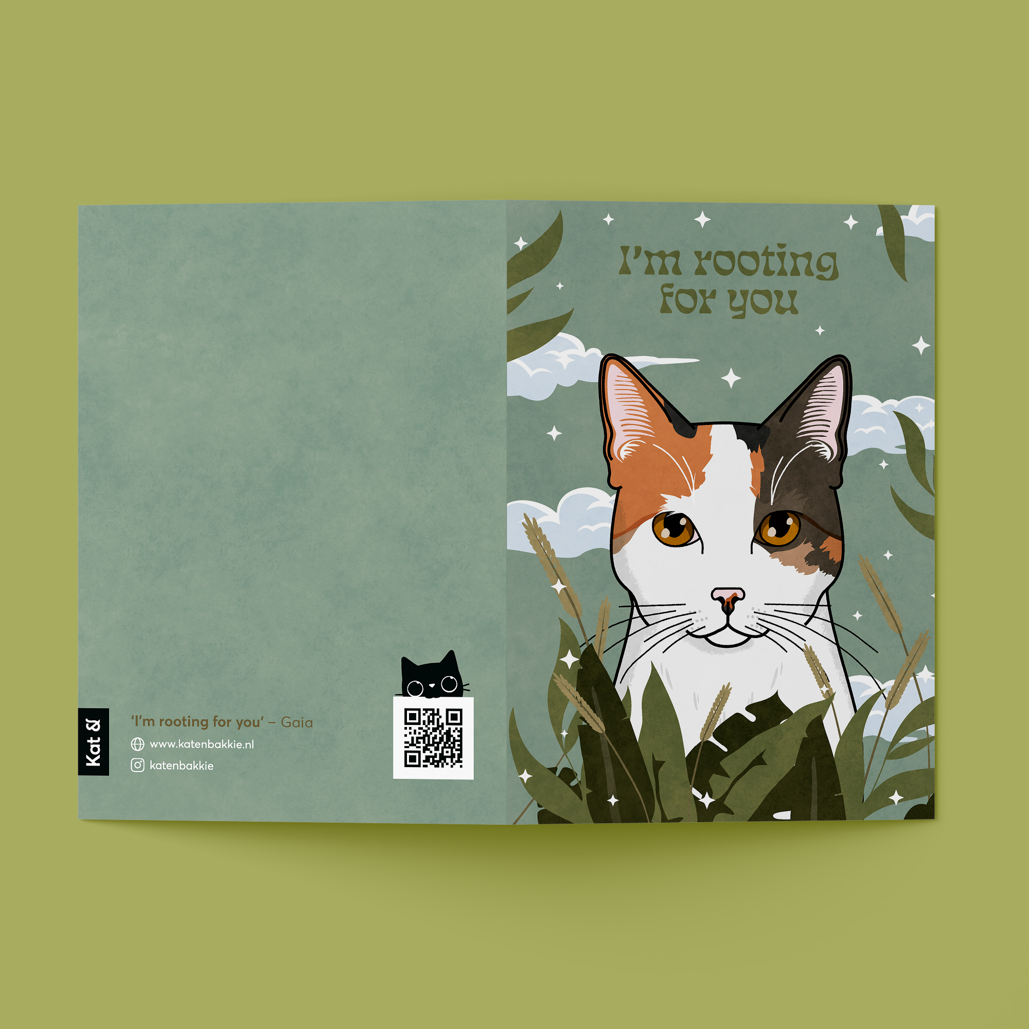 Kat & Kat & kaart 'I'm rooting for you'