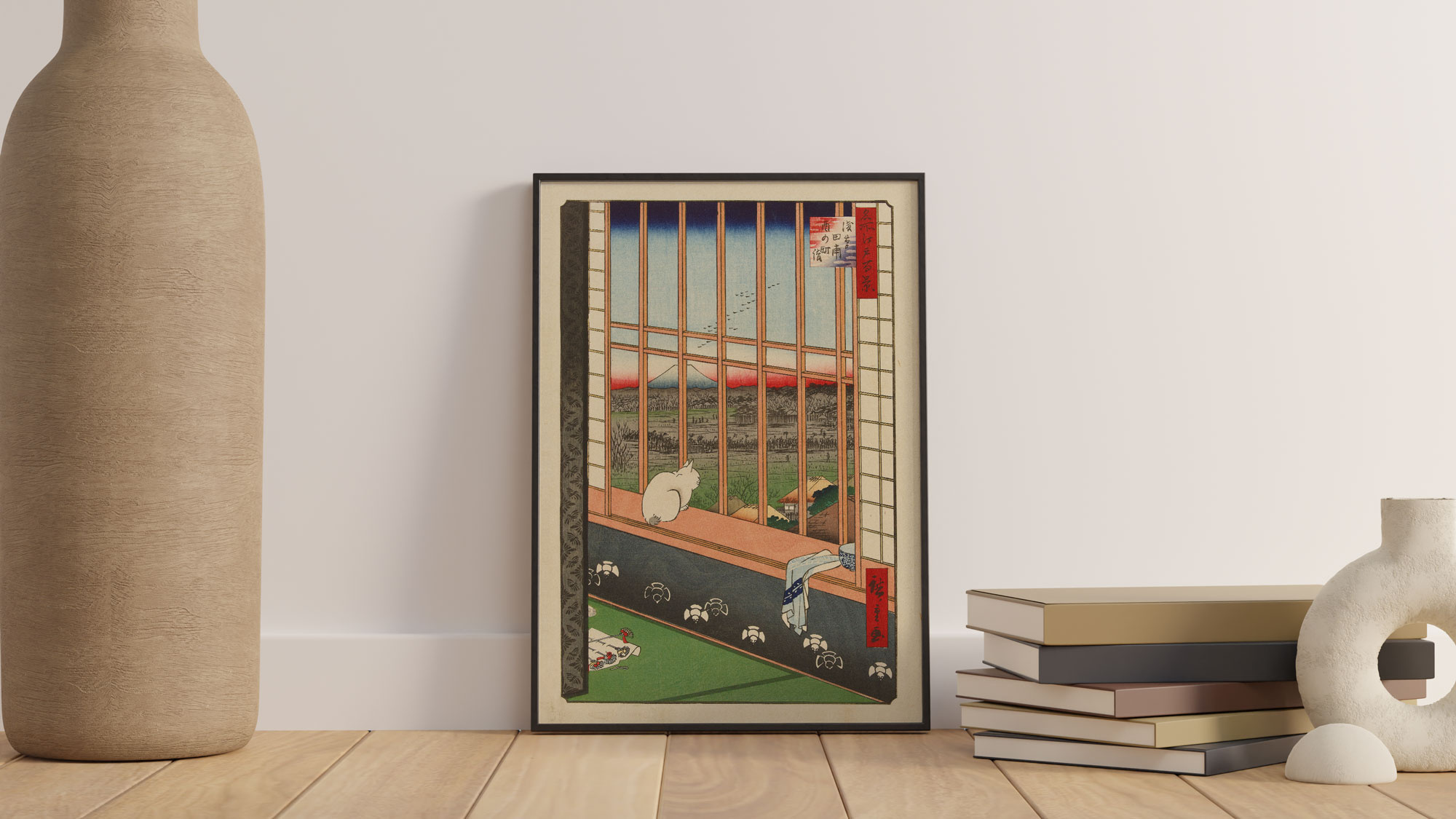 Kat & Kattenposter kunstprint - Optocht naar het Torinomachi festival in de rijstvelden van Asakusa, Hiroshige (I) (1857), Utagawa