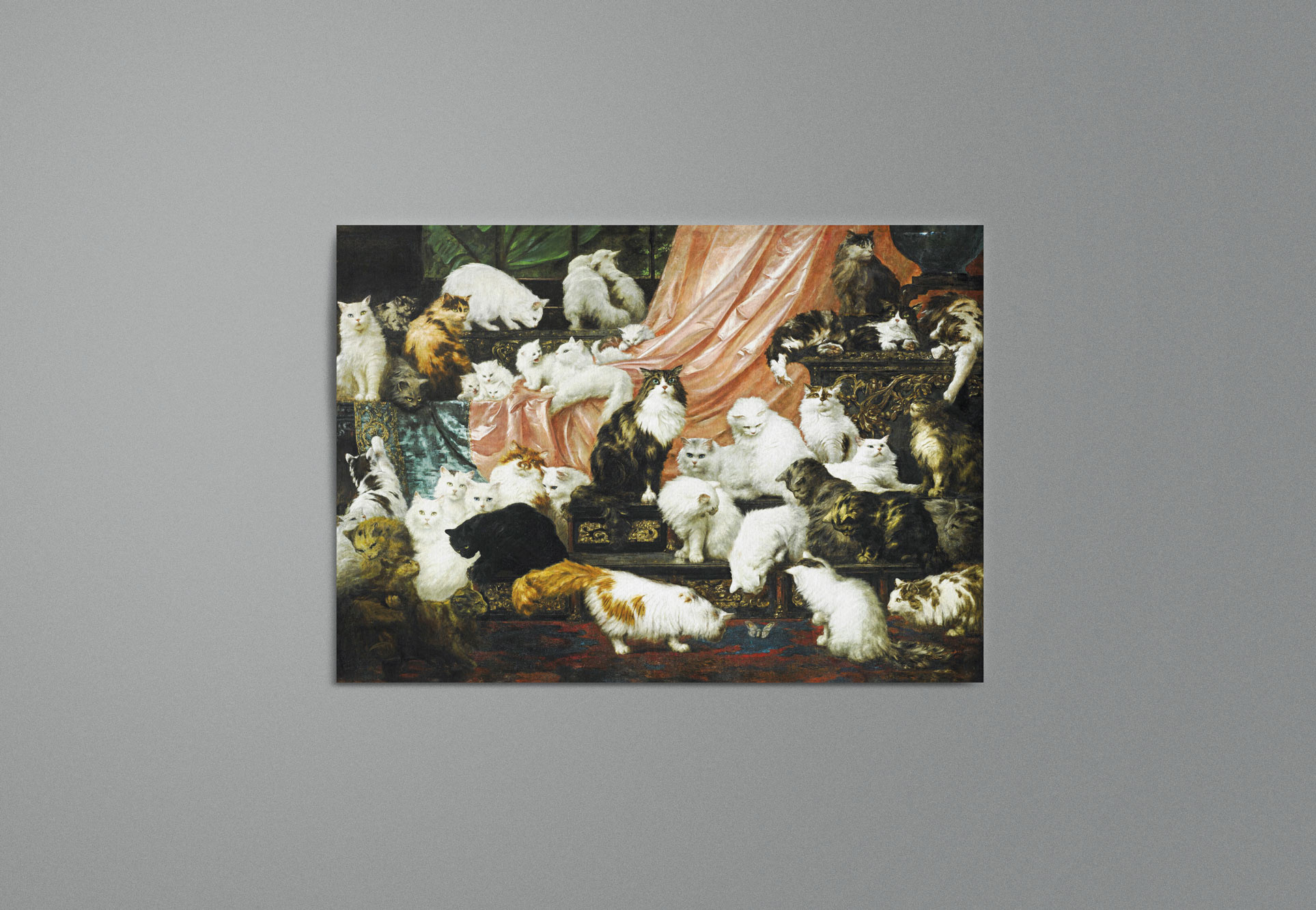 Kat & Kattenposter kunstprint - My Wife's Lovers (1891), Carl Kahler