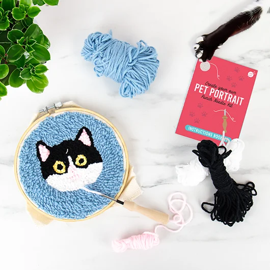 Gift Republic Katten Punch Needle knutselset