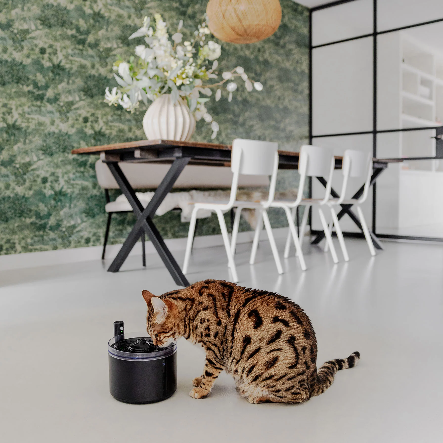 District 70 FLOW Draadloze drinkfontein - Superstil - met bewegingssensor