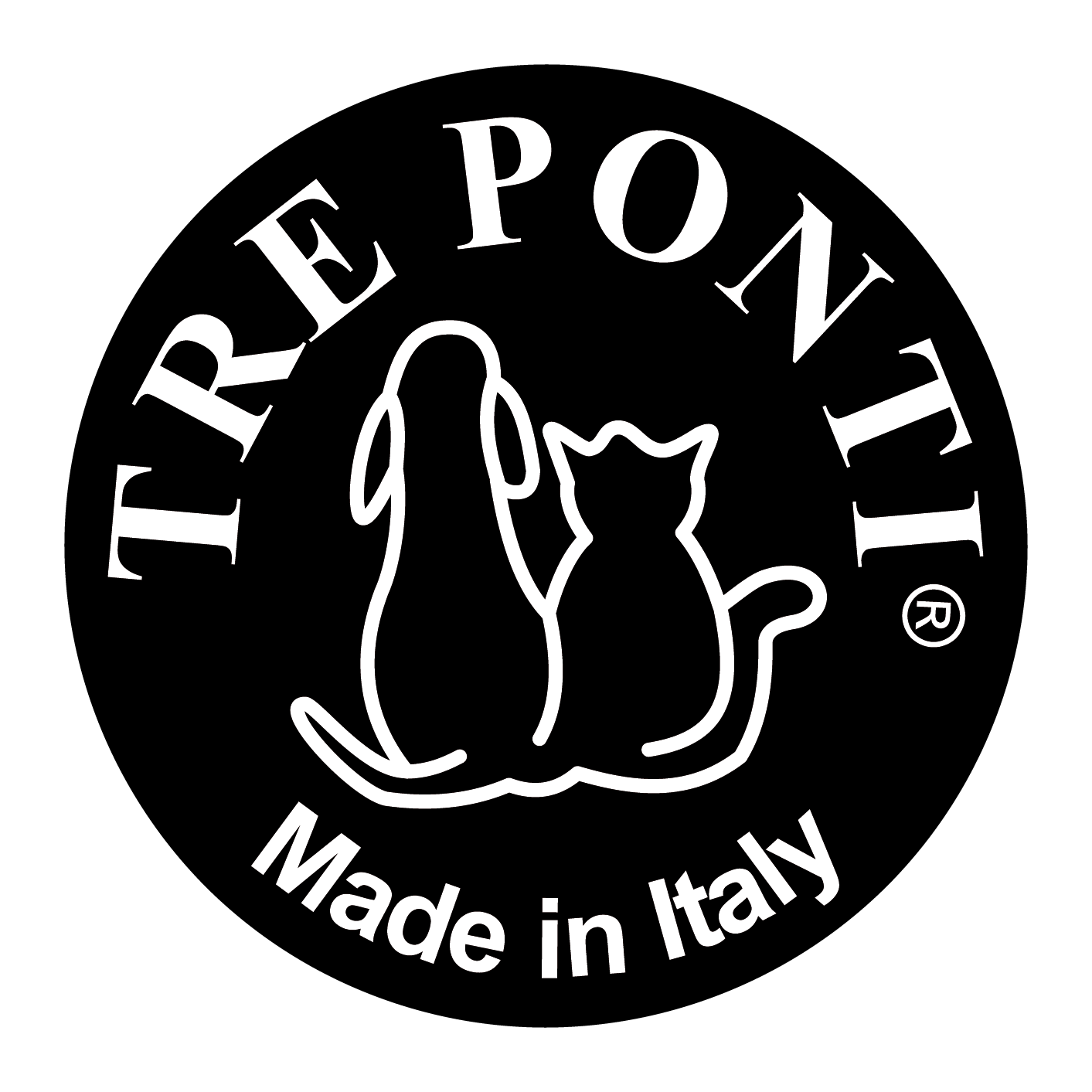Tre Ponti Tre Ponti 'Liberta' kattentuig - zwart