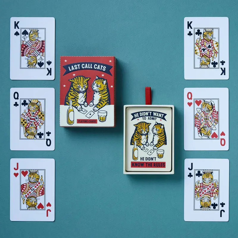Chronicle Books Last Call Cats Playing Cards