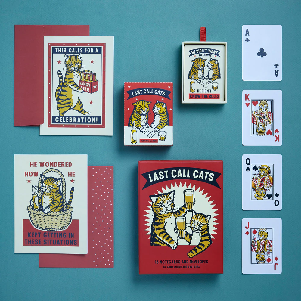Chronicle Books Last Call Cats Playing Cards