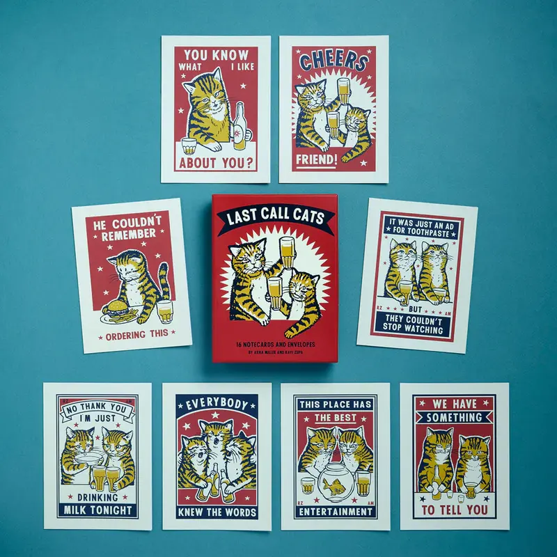 Last Call Cats Notecards