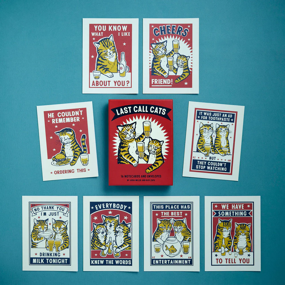 Last Call Cats Notecards