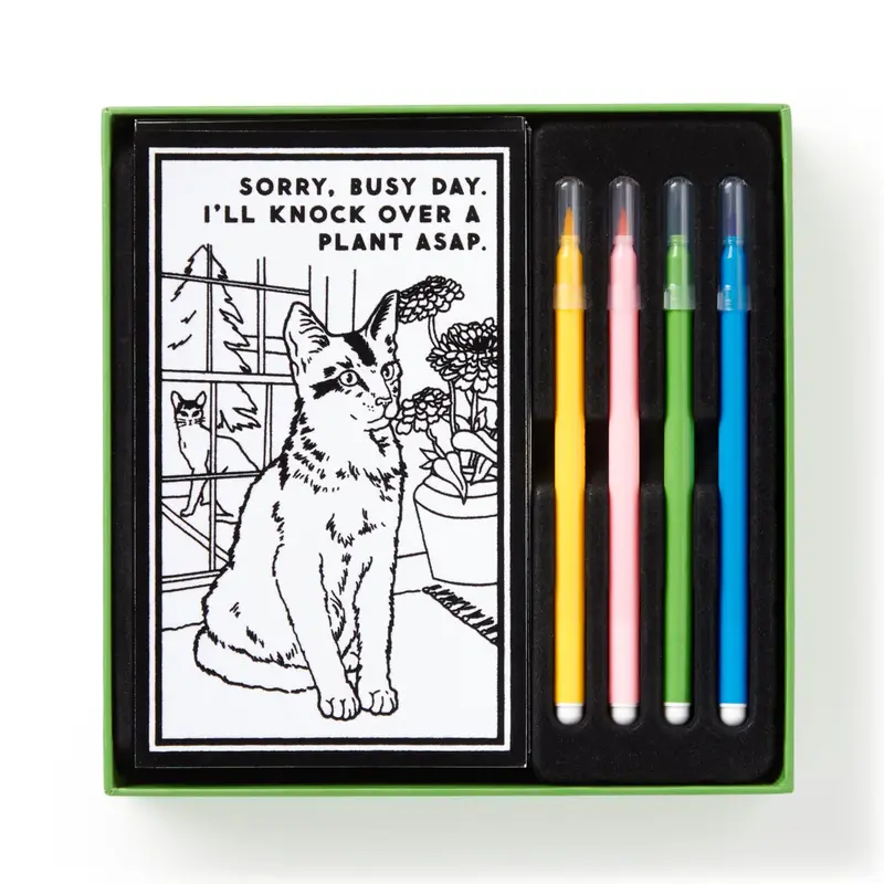 Moody Cats Magic Velvet Coloring Set