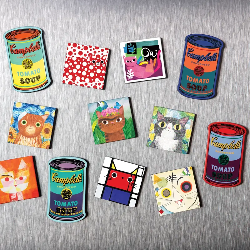 Artsy Cats Magnets -  set van 9 magneten