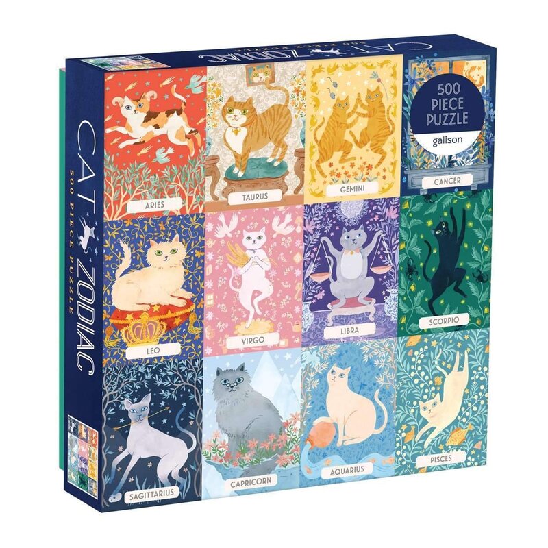 Galison Cat Zodiac  - katten sterrenbeelden puzzel