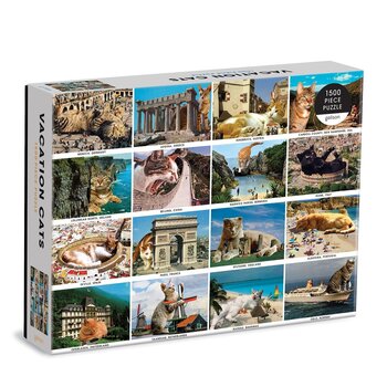 Galison Vacation Cats 1500 Piece Puzzle