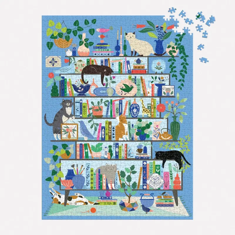 Galison Purrfect Nook kattenpuzzel – 1000 stukjes