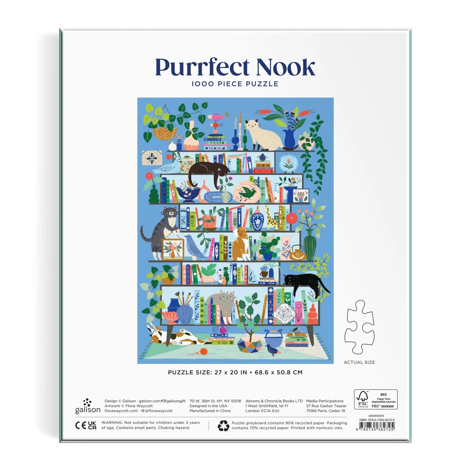 Galison Purrfect Nook kattenpuzzel – 1000 stukjes