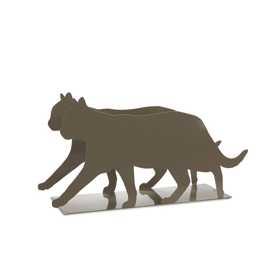 Balvi Balvi Magazine rack Feline grey metal