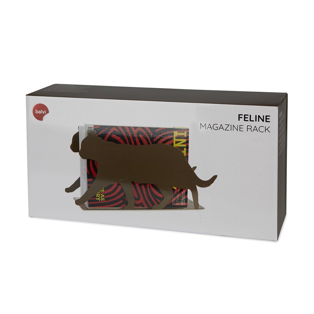 Balvi Balvi Magazine rack Feline grey metal