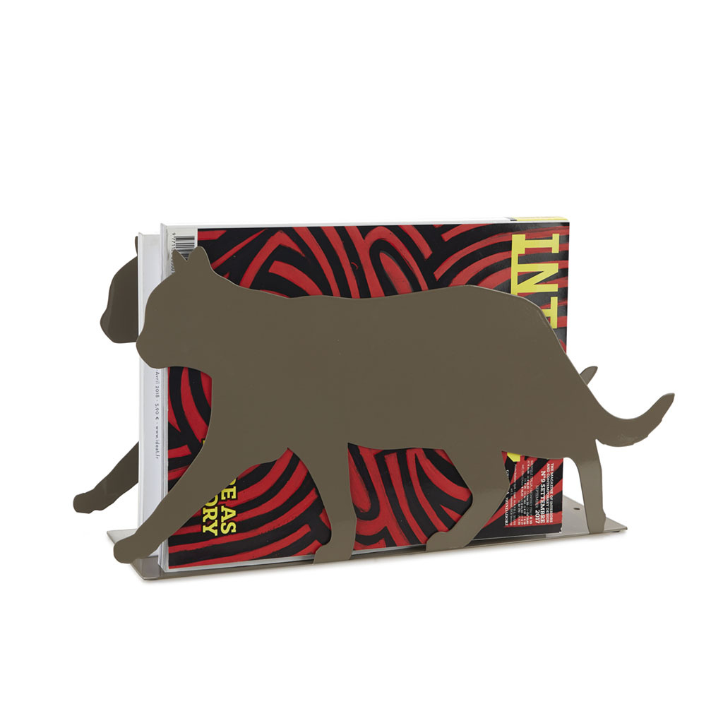 Balvi Balvi Magazine rack Feline grey metal