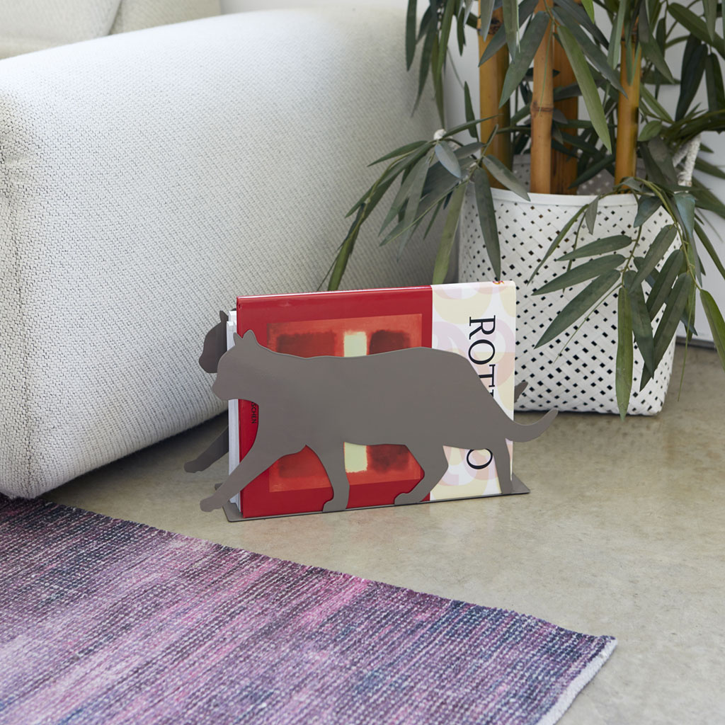 Balvi Balvi Magazine rack Feline grey metal