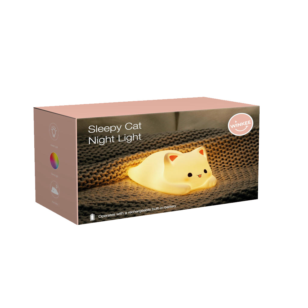 Winkee Touch-sensitive slaaplampje 'Sleepy Cat'