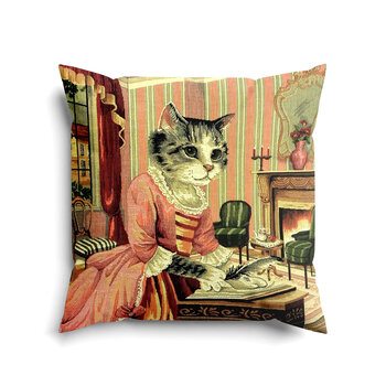 Feline Poetry - geweven kussenhoes