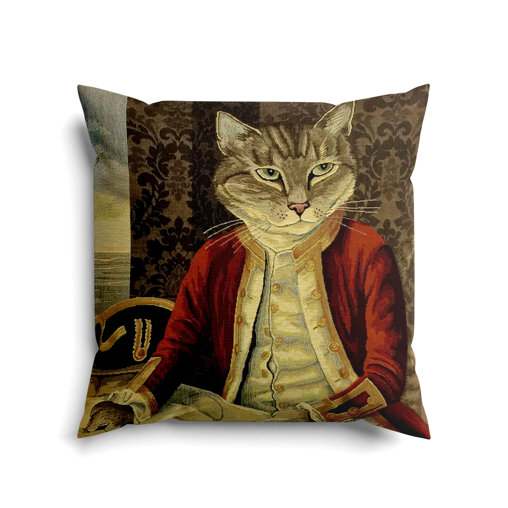 Captain Cook door Susan Herbert - jacquard geweven kussenhoes