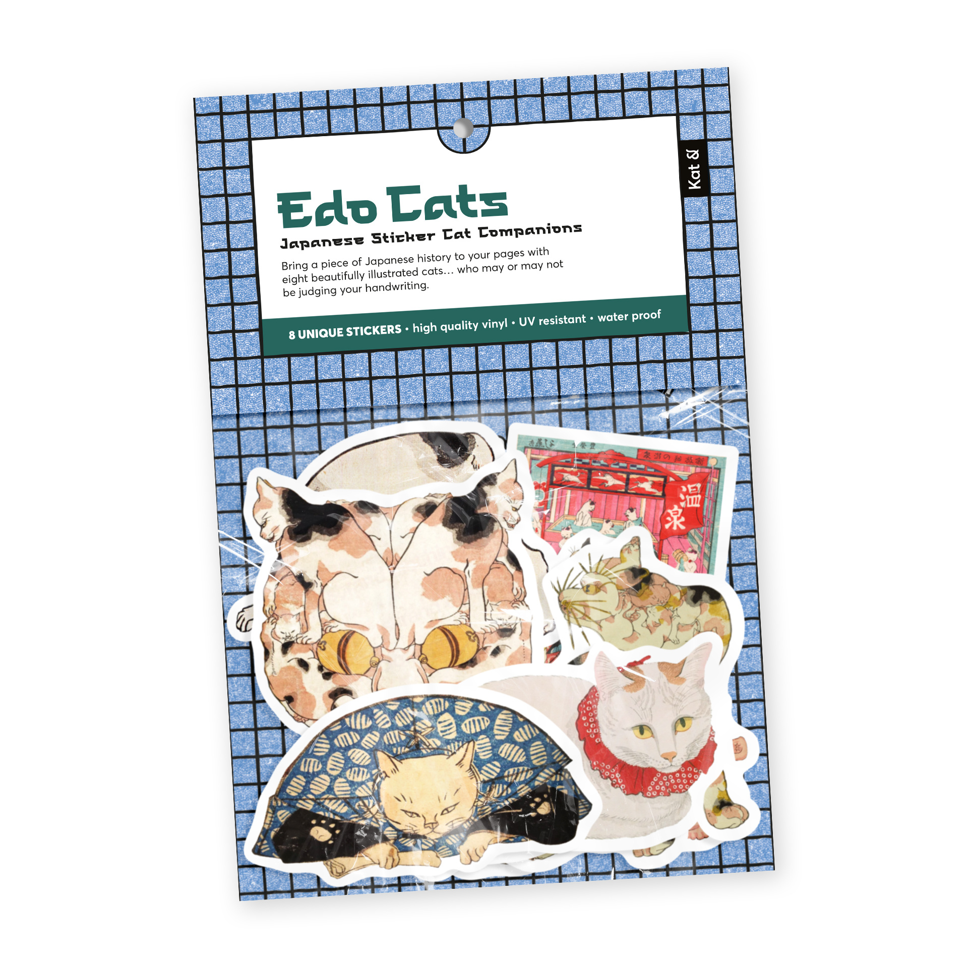 Kat & Kat & Edo Cats – set met 8 vinylstickers