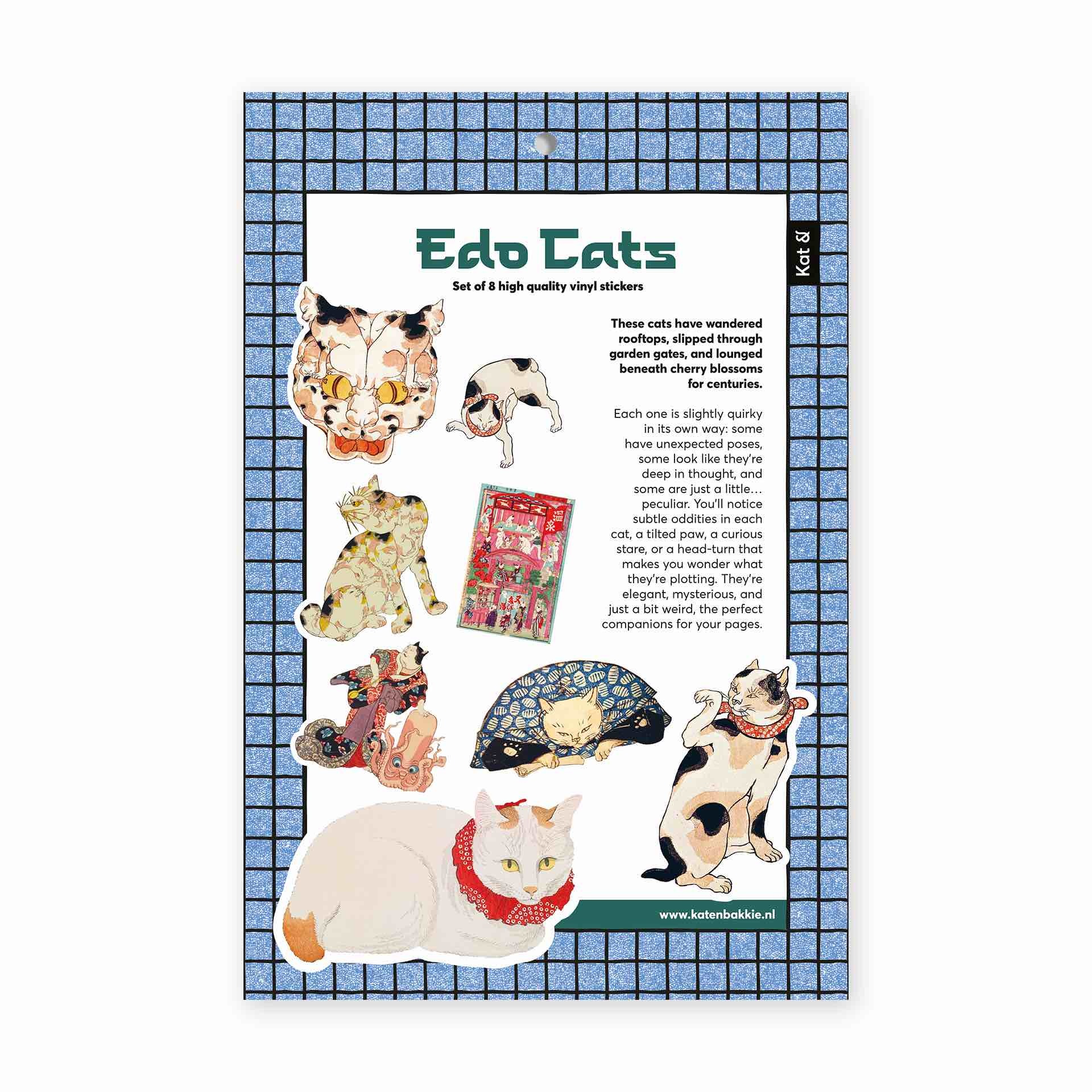 Kat & Kat & Edo Cats – set met 8 vinylstickers