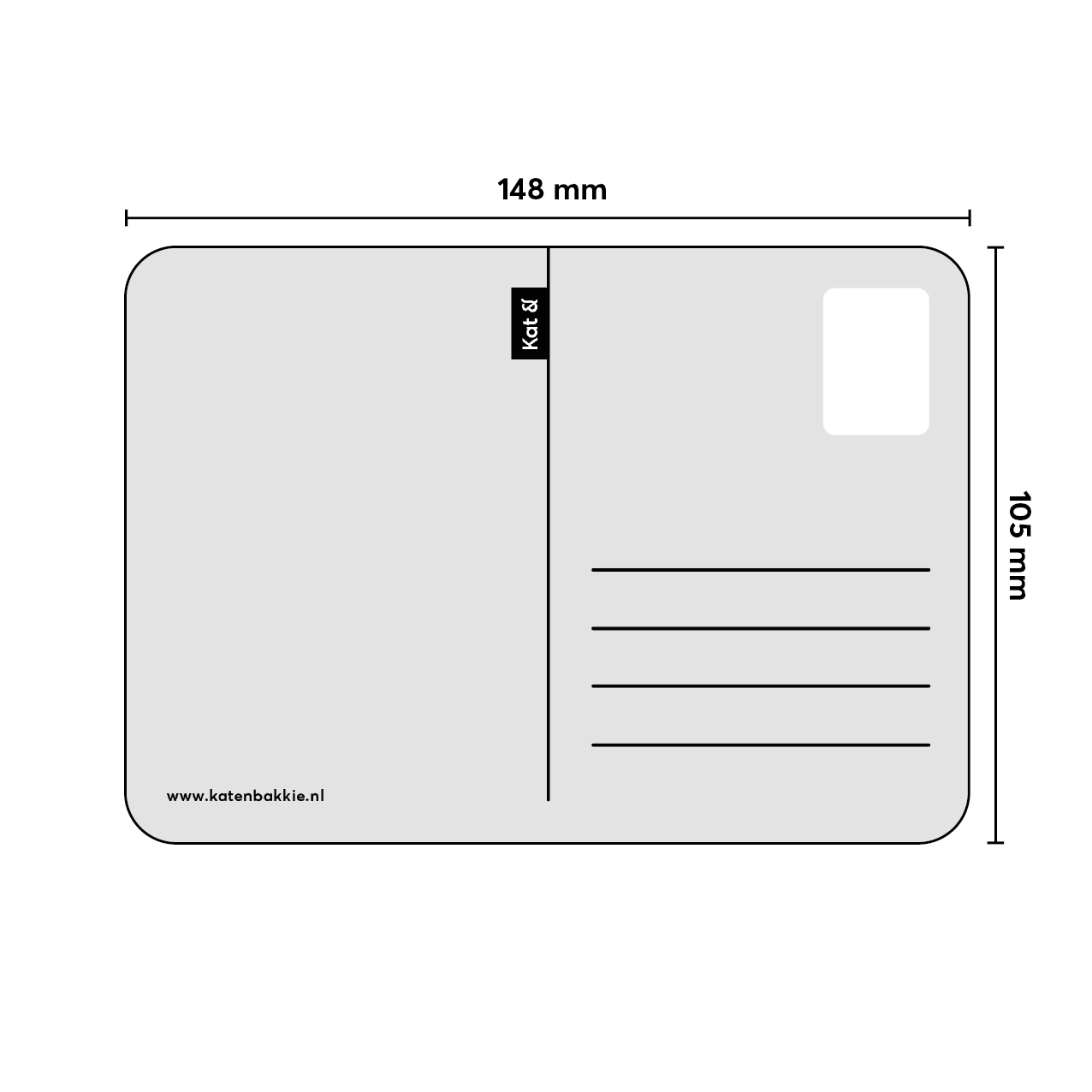 Kat & Ansichtkaart 'Another *** cat card'