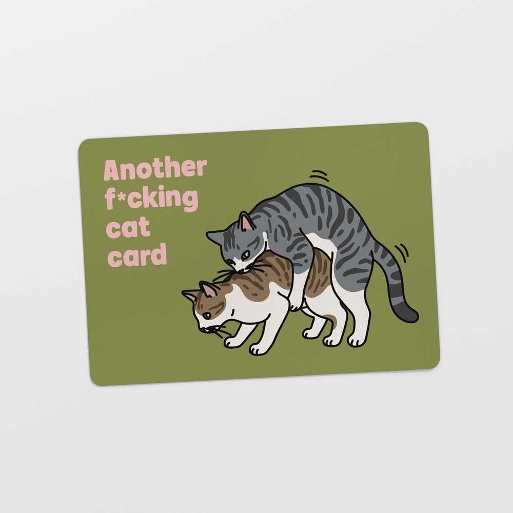 Kat & Ansichtkaart 'Another *** cat card'