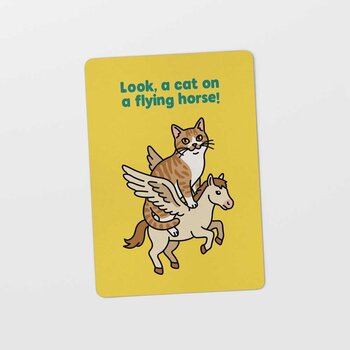 Kat & Look, a cat on a flying horse!