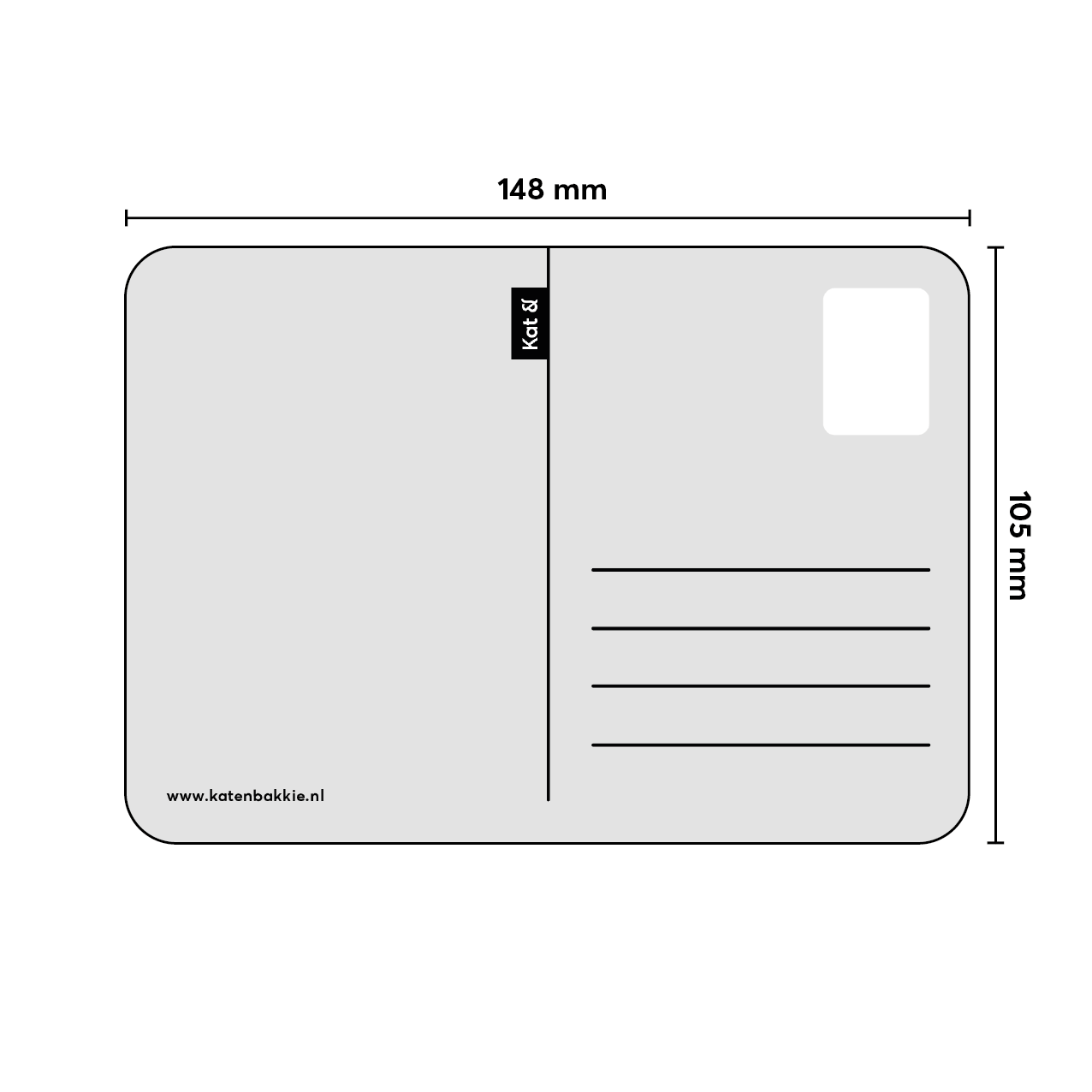 Kat & Ansichtkaart 'Purrrfection'