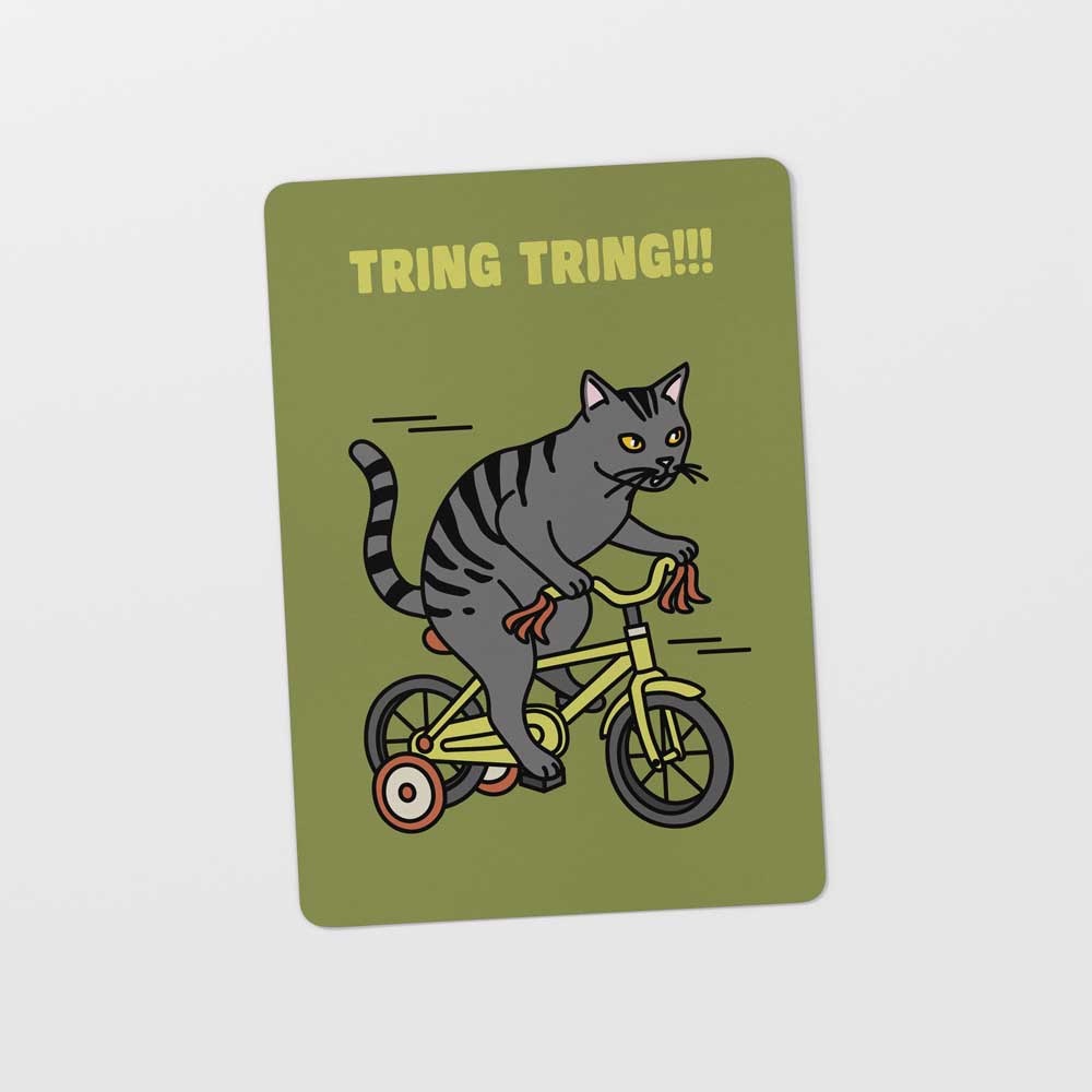 Kat & Ansichtkaart 'Tring Tring'