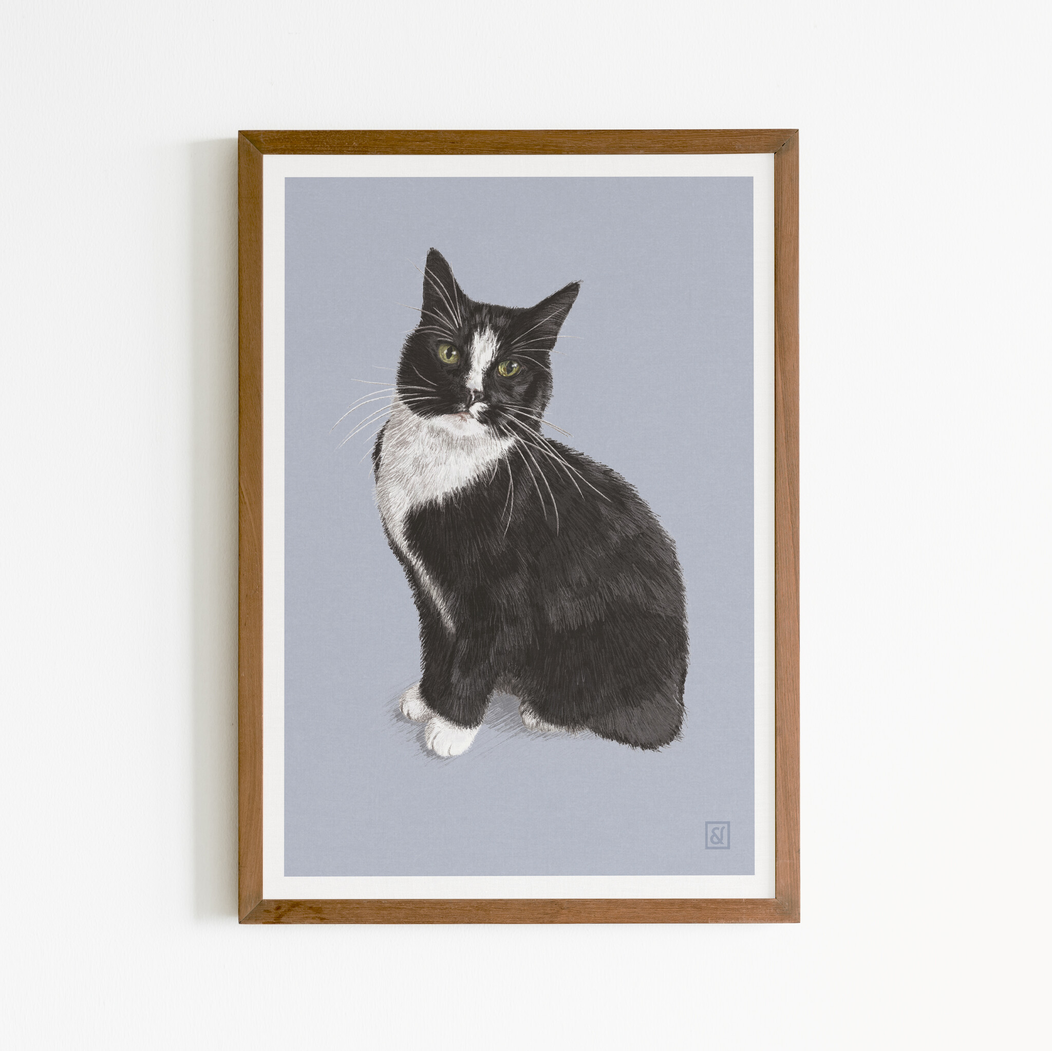 Kat & Handgetekend portret in potlood van je kat