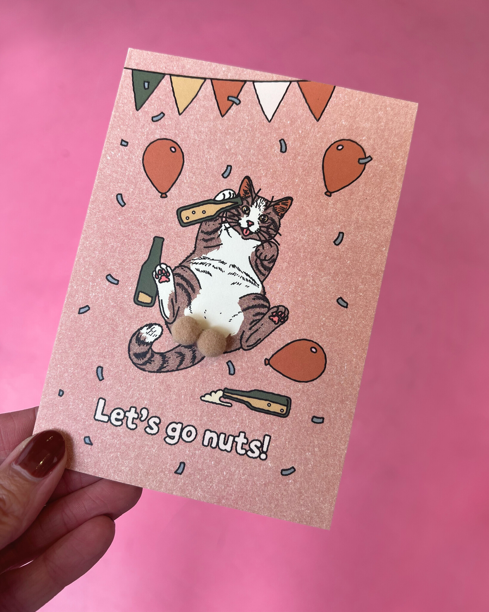 Kat & Wenskaart 'Let's go nuts'