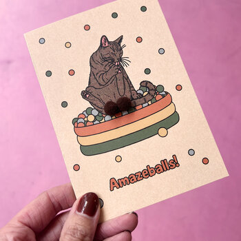 Kat & Wenskaart 'Amazeballs'