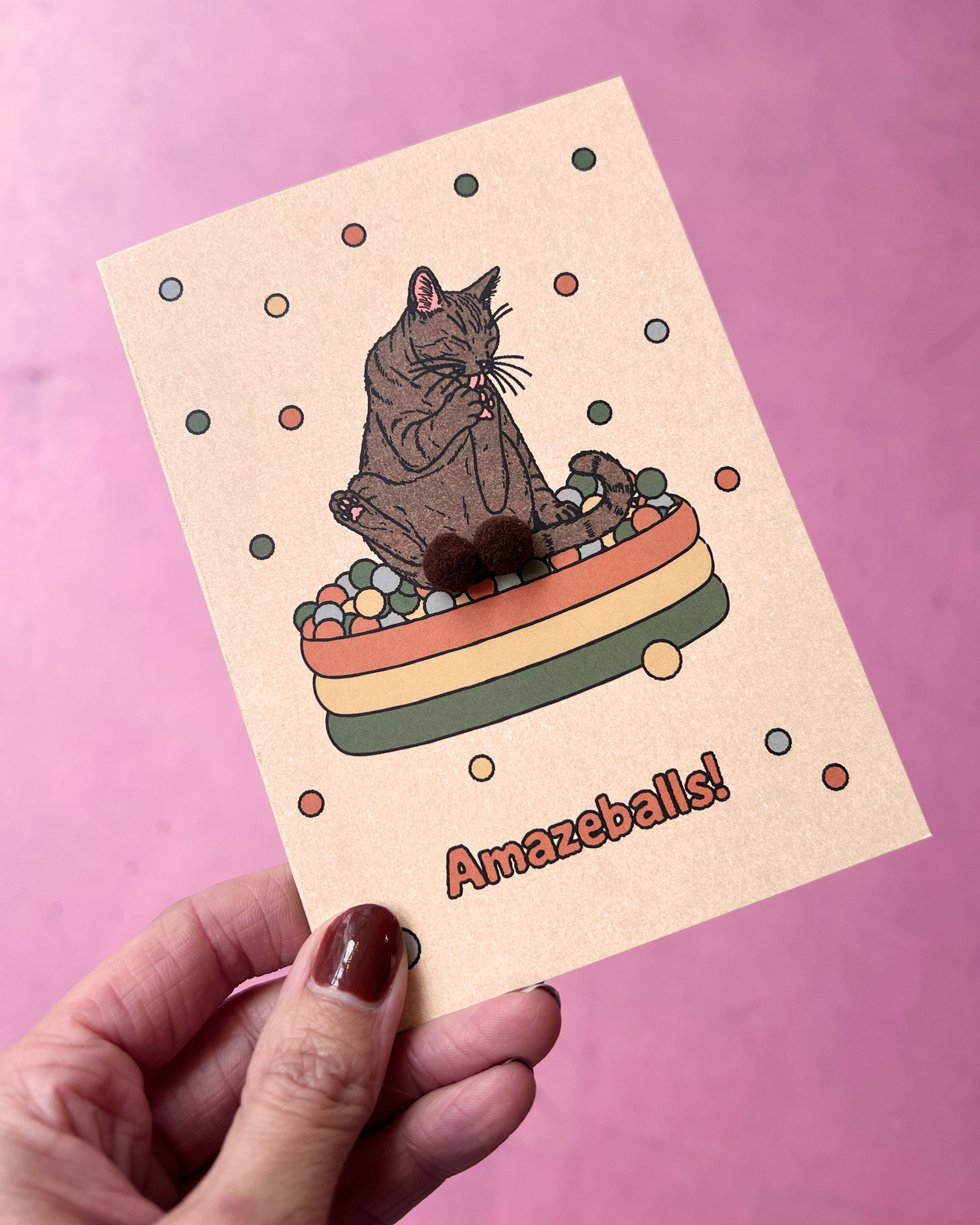 Kat & Wenskaart 'Amazeballs'