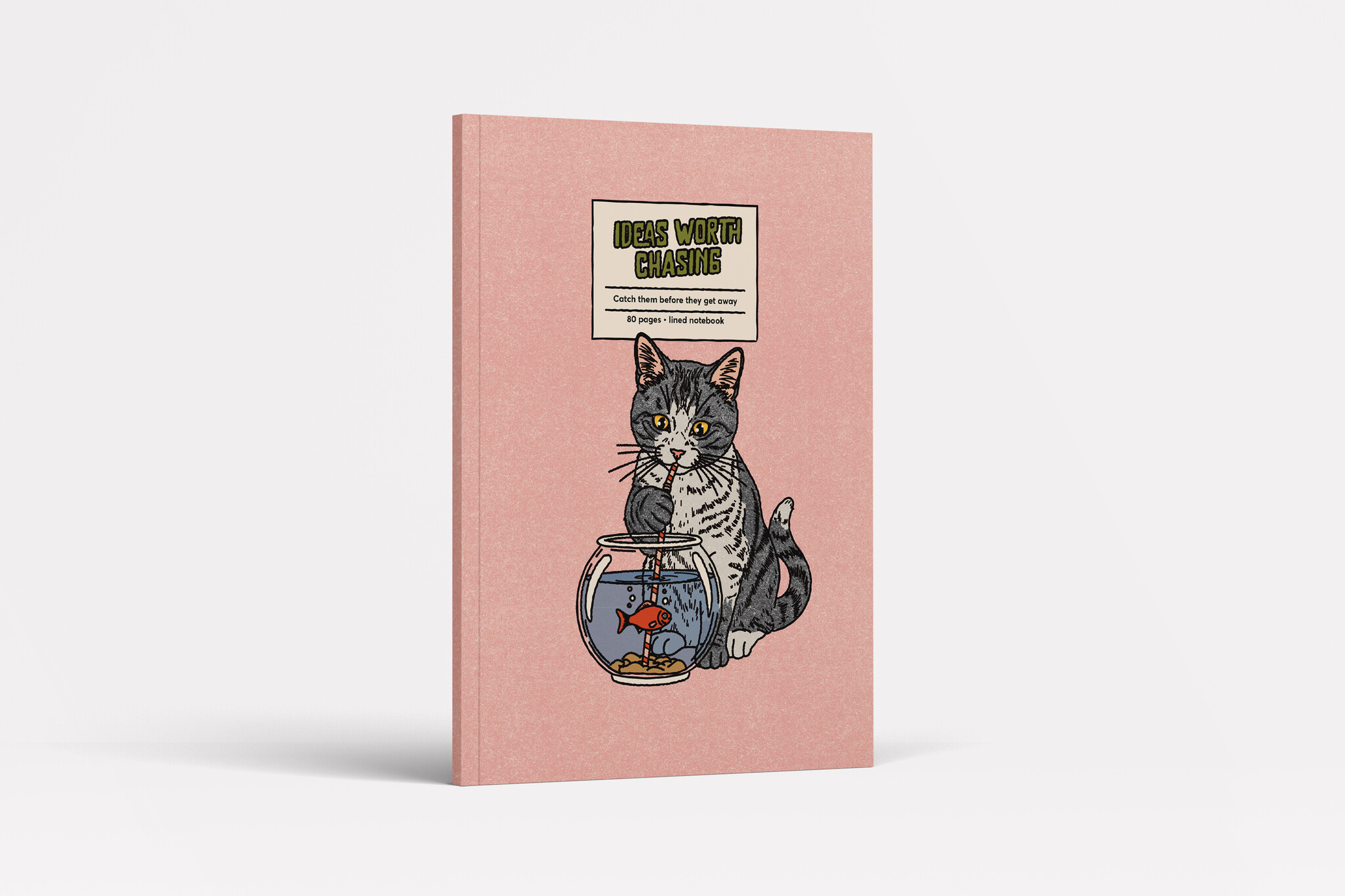 Kat & Kat & notitieboekje 'Ideas Worth Chasing'