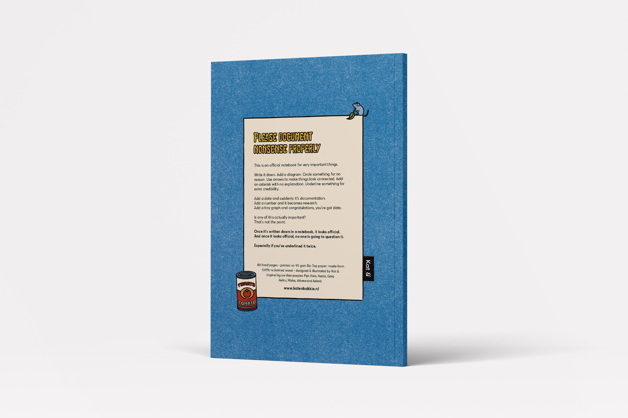 Kat & Kat & notitieboekje 'Official Book of Brilliant Nonsense'