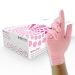 Box of 100 Unigloves PINK Nitrile Gloves Medium