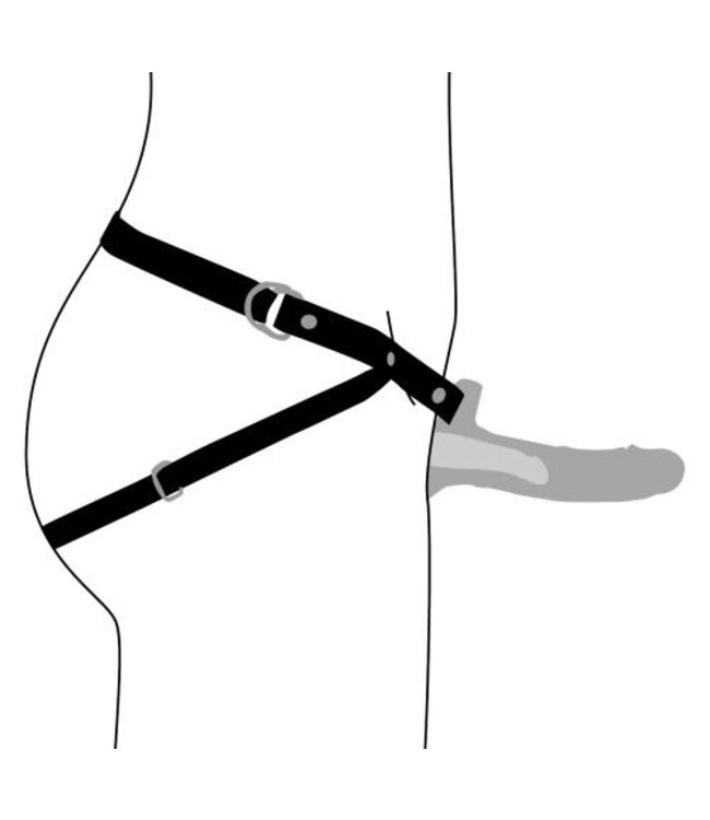 Realistische Vibrerende Siliconen Penis Sleeve - Zwart