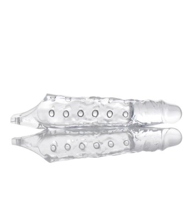 Extender Penissleeve Met Noppen - Transparant