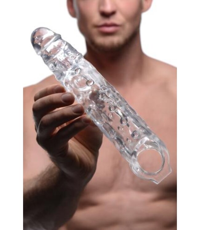 Extender Penissleeve Met Noppen - Transparant