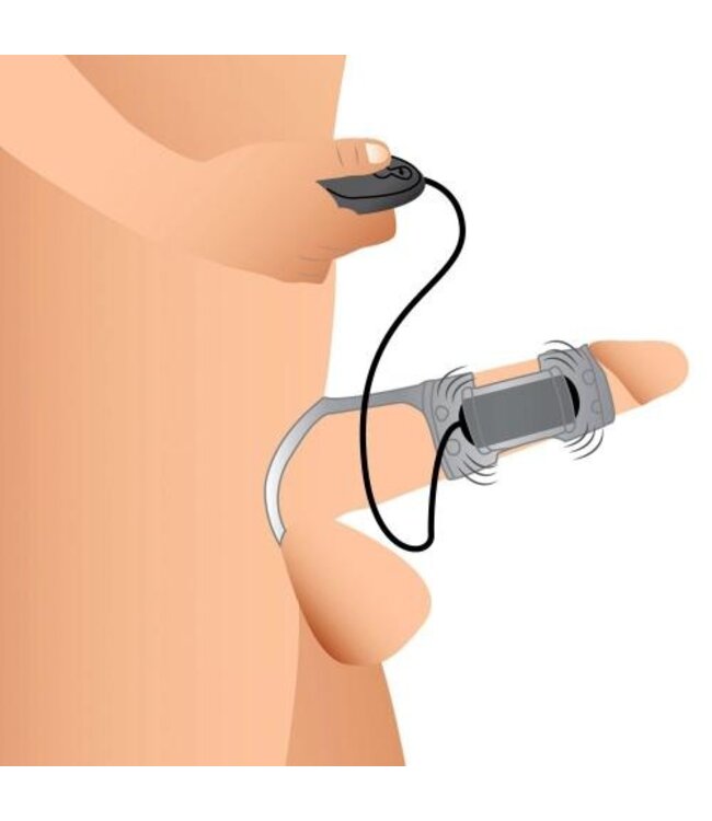 Trinity Vibes - Dual Cock Teaser met Cock & Ball Ring