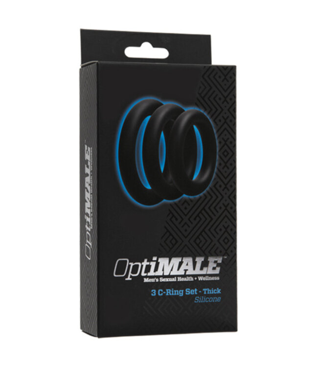 Driedelige cockring set - Dik - Zwart