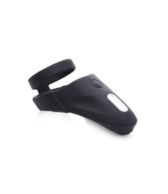 Vibrating Taint Stim Cock Ring - Zwart