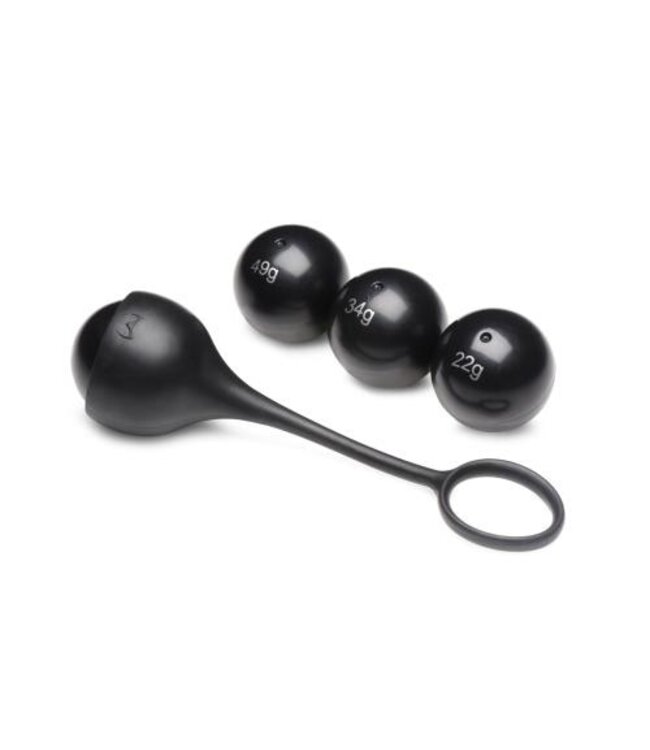Cock Dangler Siliconen Penishanger Met Gewichten - Zwart