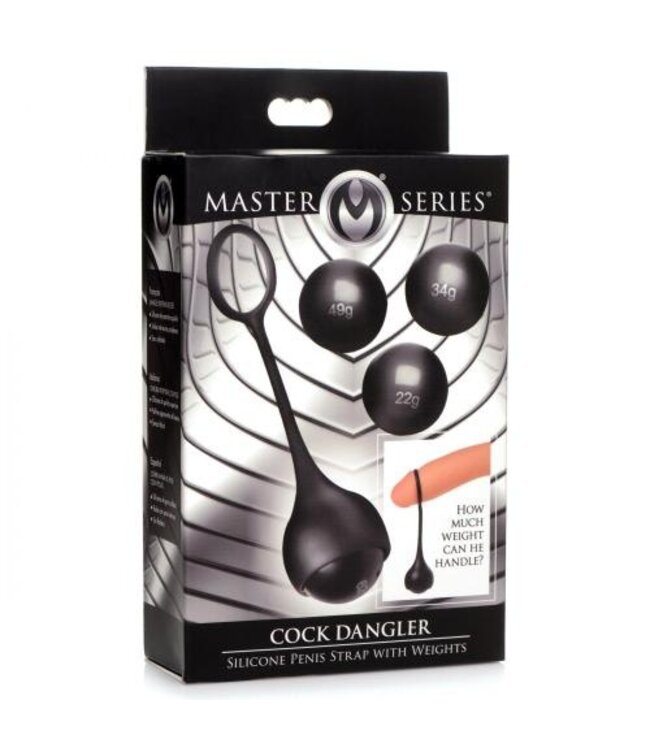 Cock Dangler Siliconen Penishanger Met Gewichten - Zwart