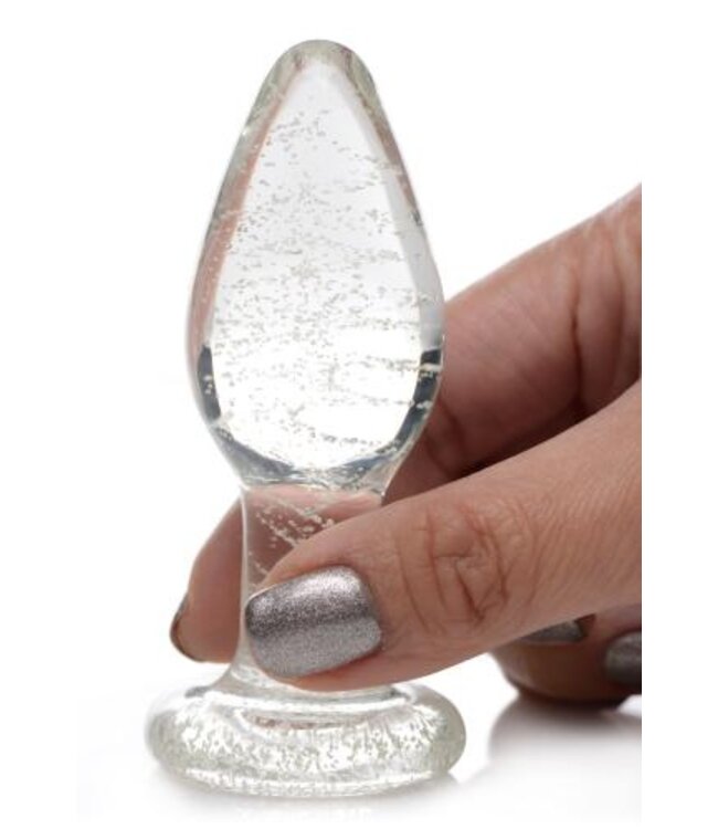 Glow-in-the-Dark Anaalplug Van Glas - Medium