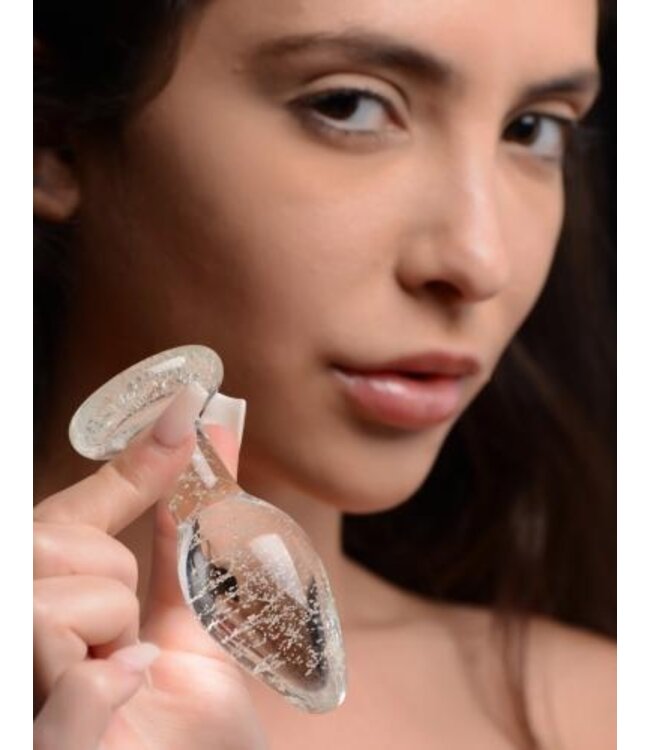 Glow-in-the-Dark Anaalplug Van Glas - Medium