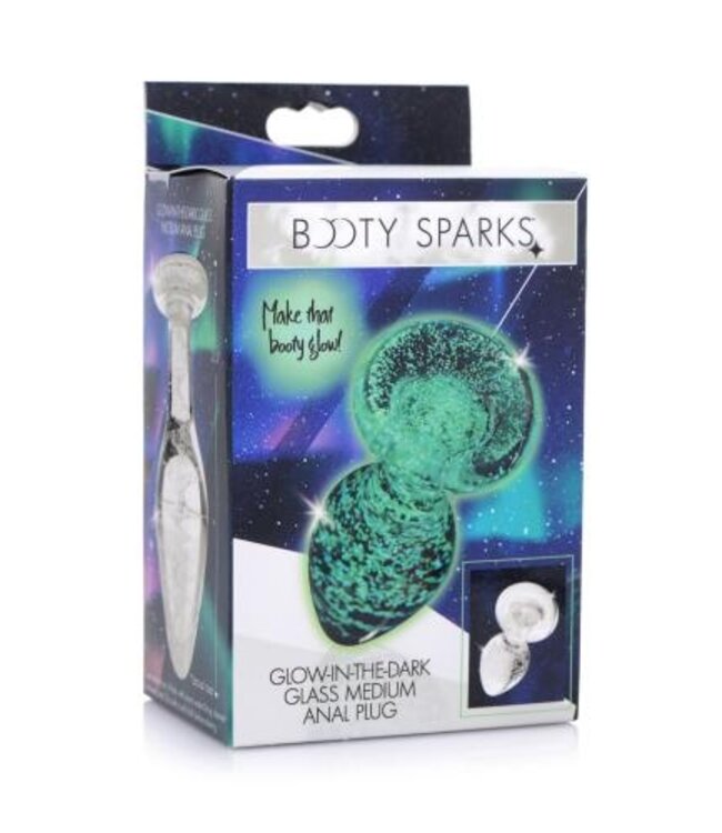 Glow-in-the-Dark Anaalplug Van Glas - Medium